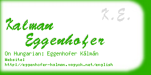 kalman eggenhofer business card